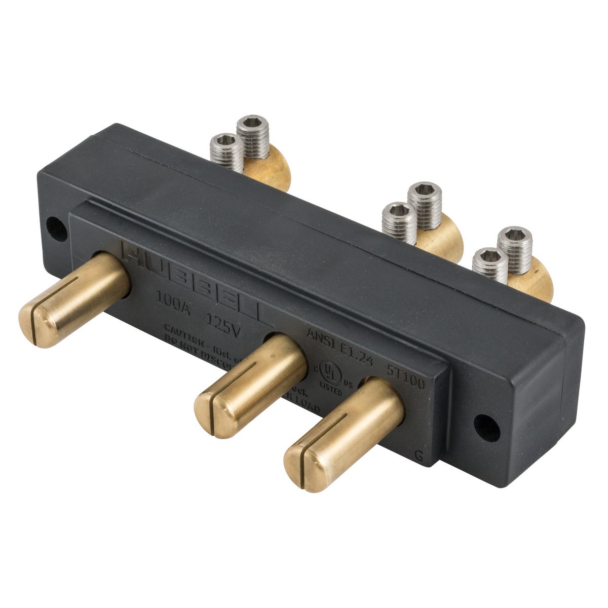 Product image for Hubbell HBL100SPMR100A 125V STAGE PIN Male REC, DSS