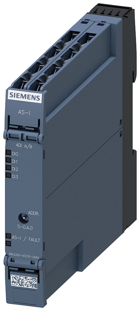 As-i slimline compact module IP20. a/b-slave. digital. 4di screw-type terminal.17.5 mm 4x input for 2-wire sensor