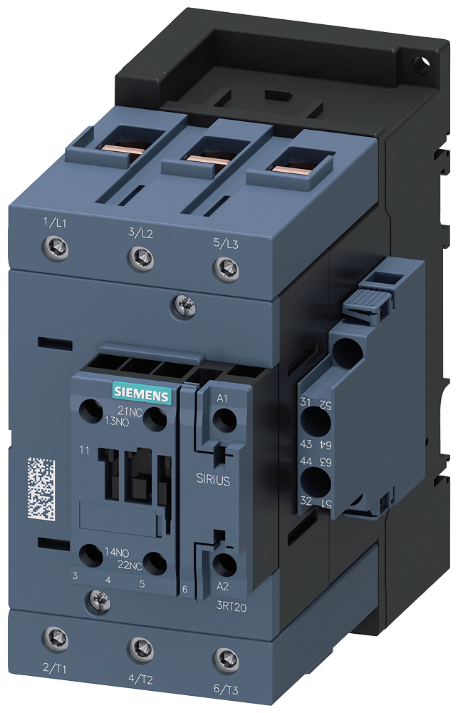 CONTACTOR. AC3 45KW/400V. 2NO+2NC. 230VAC 50/60HZ. 3-POLE. 3NO. SIZE S3. SCREW TERMINALS