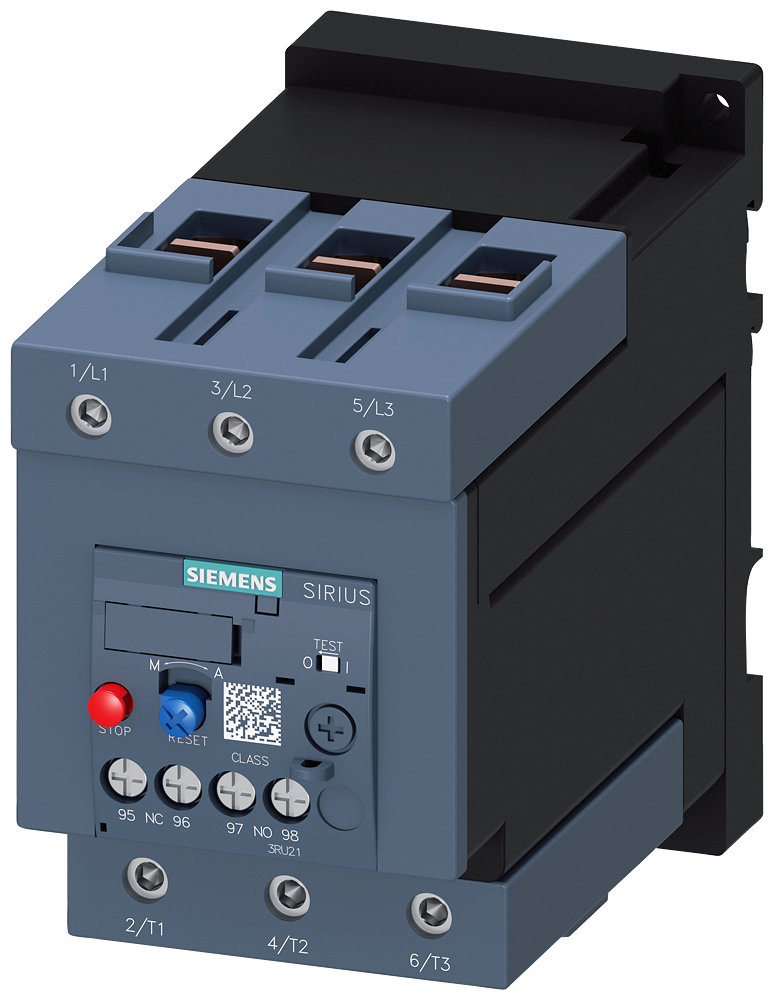 THERM. OVERLOAD RELAY 80-100A FOR MOTOR PROTECTION SIZE S3. CLASS 10 FOR STAND-ALONE MOUNTING MAIN CIRCUIT SCREW TERMINAL AUX. CIRCUIT SCREW TERM. MANUAL-AUTOMATIC-RESET