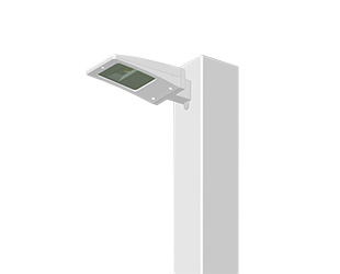 LED Area Light 10W, 5000k, LED with Square Pole Mount Adaptor, White