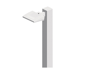LED Area Light 18W, 5000k, LED with Square Pole Mount Adaptor, White