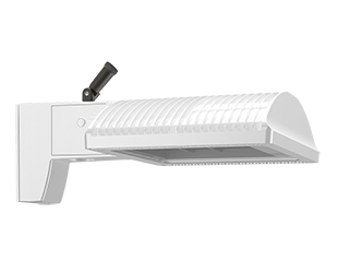 AREA LIGHT 78W Type IV 8 Inch Pole with 480V Swivel Photocell mounting Arm, 5000k, LED, White