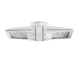 LED Ceiling 2 X 10W, 3000k, LED Back Box 120V Swivel Photocell, White