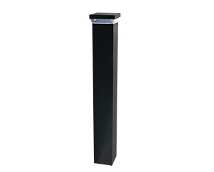 Bollard Square 42 Inch 18W, Dimmable LED, 3000k, Black