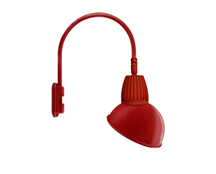GN5LED13NADR 019813168265 Gooseneck Style5 13W, 4000k, LED 15 Inch AngLED Dome Shade, Red