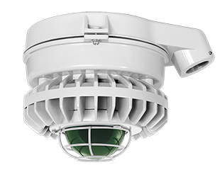 Hazardous, . LED 26W, 5000k, LED Ceiling, Red, Frosted Globe Wire Gd Gray