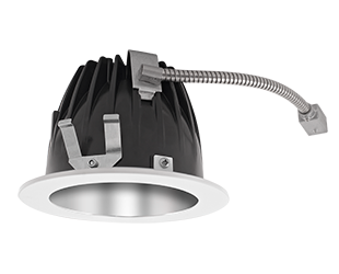 LED Trim Mod4 Inch Rnd 80Deg 3, 5000k, 80CRI Spec Cone, White Ring