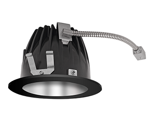 LED Trim Mod4 Inch Rnd 80Deg 3, 5000k, 80CRI Spec Cone, Black Ring