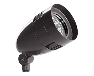 LFlood, 13W, 3000k, LED 12V 24V Dc with Hood & Lens, Bronze