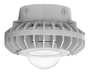 Hazardous, . LED 80W, 5000k, LED Ceiling with, Clear Globe Gray