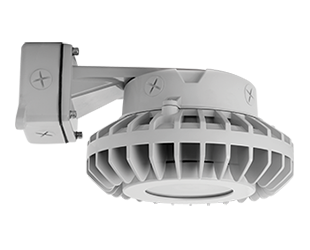 Hazardous, . LED 80W, 5000k, LED Wall bracket with, Frosted Flat Lens Gray