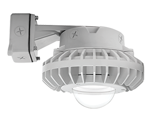 Hazardous, . LED 80W, 5000k, LED Wall bracket with, Clear Globe Gray