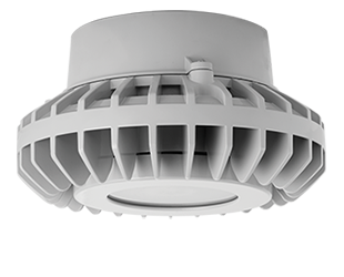 Hazardous, . LED 80W, 5000k, LED Pendant with, Frosted Flat Lens Gray