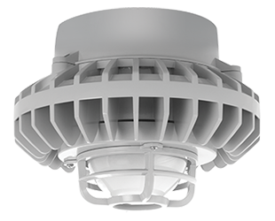 Hazardous, . LED 80W, 5000k, LED Pendant, Frosted Globe Die Cast Gd Gray