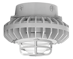 Hazardous, . LED 80W, 5000k, LED Ceiling Cl, Dimmable Globe Die Cast Gd Gray