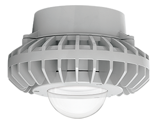 Hazardous, . LED 80W, 5000k, 480V Pendant LED with, Clear Globe Gray