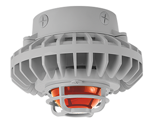 Hazardous, . LED 80W, 5000k, LED Ceiling Amber, Frosted Globe Die Cast Gd