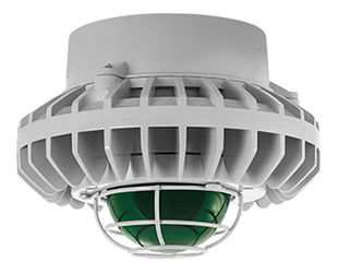 Hazardous, . LED 80W, 5000k, LED Pendant, Green, Frosted Globe Wire Gd Gray