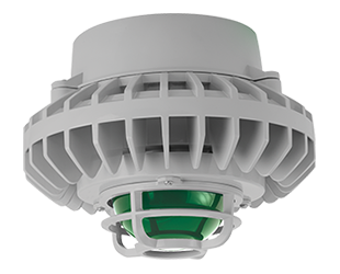 Hazardous, . LED 80W, 5000k, LED Pendant, Green, Frosted Globe Die Cast Gd