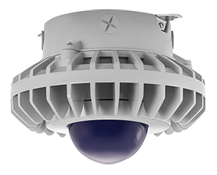 Hazardous, . LED 80W, 5000k, LED Ceiling with, Blue, Frosted Globe Gray