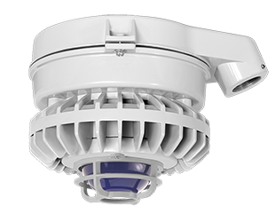 Hazardous, . LED 42W, 5000k, LED Stanchion, Blue, Frosted Globe Die Cast Gd