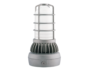 Vaporproof Uplight 13W, 4000k, LED Swivel Photocell Ceil Frostd Globe & Gd