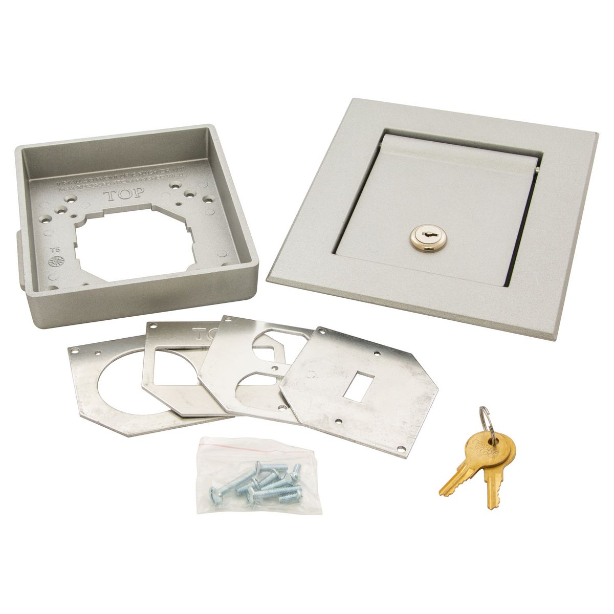 Hubbell Wiring Device Kellems, 1-Gang, Weatherproof Cover, 4-In 1, CastAluminum Lockable