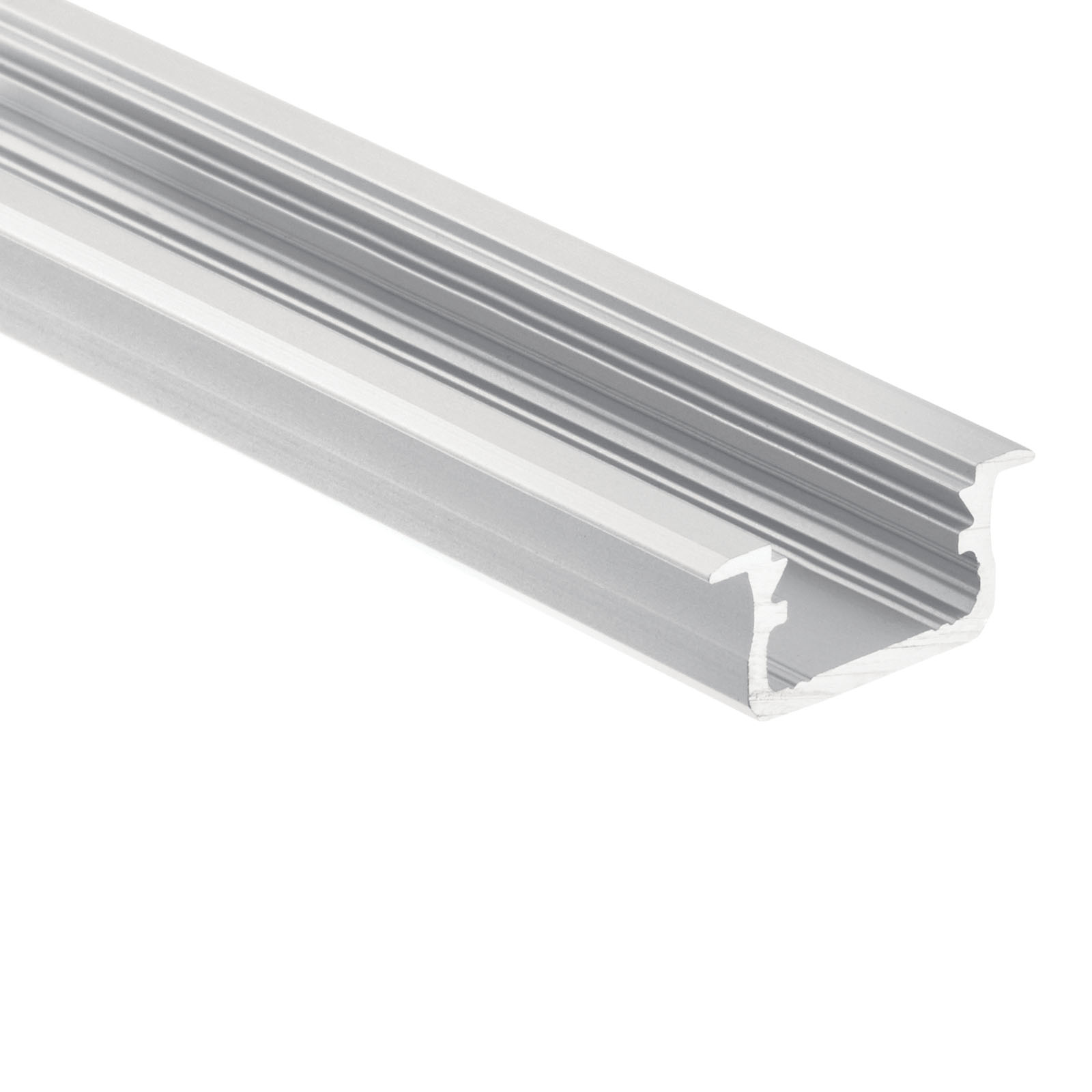 Recess tape light into shelves, cabinets or wall installations with the TE Standard  Series aluminum extruded channel. Its standard depth offers a light distribution that is gently diffused. To complete the channel system, add a coordinating lens and end caps, along with the Kichler LED Tape, power supply and accessories of choice.