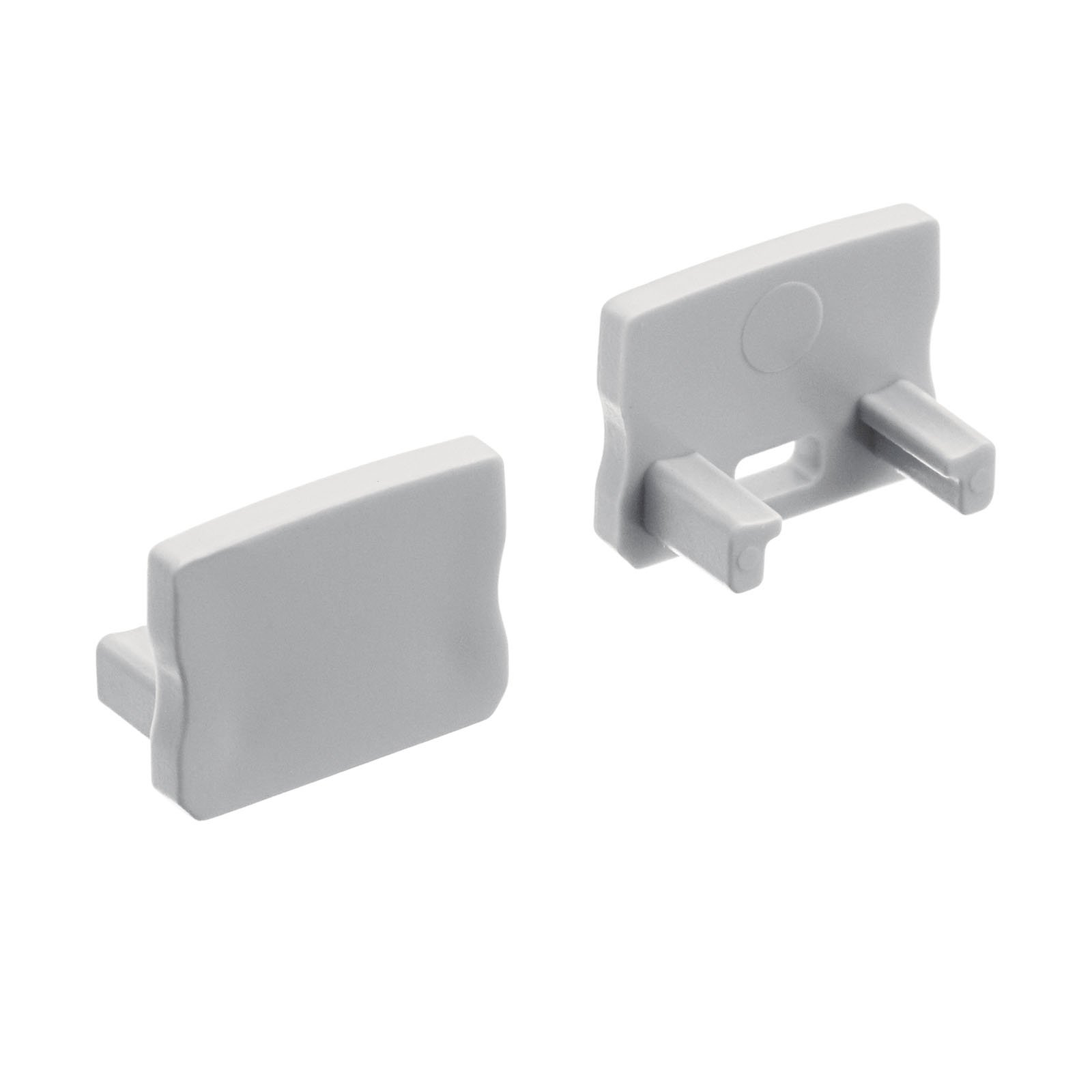 These plastic end caps are designed specifically for the TE Standard Series - Standard Depth Surface Channel with a high-diffusion lens. 10 end caps come in a pack - 5 of which feature a convenient hole for wiring. The remaining 5 are solid to cap the non-wired end of the channel.