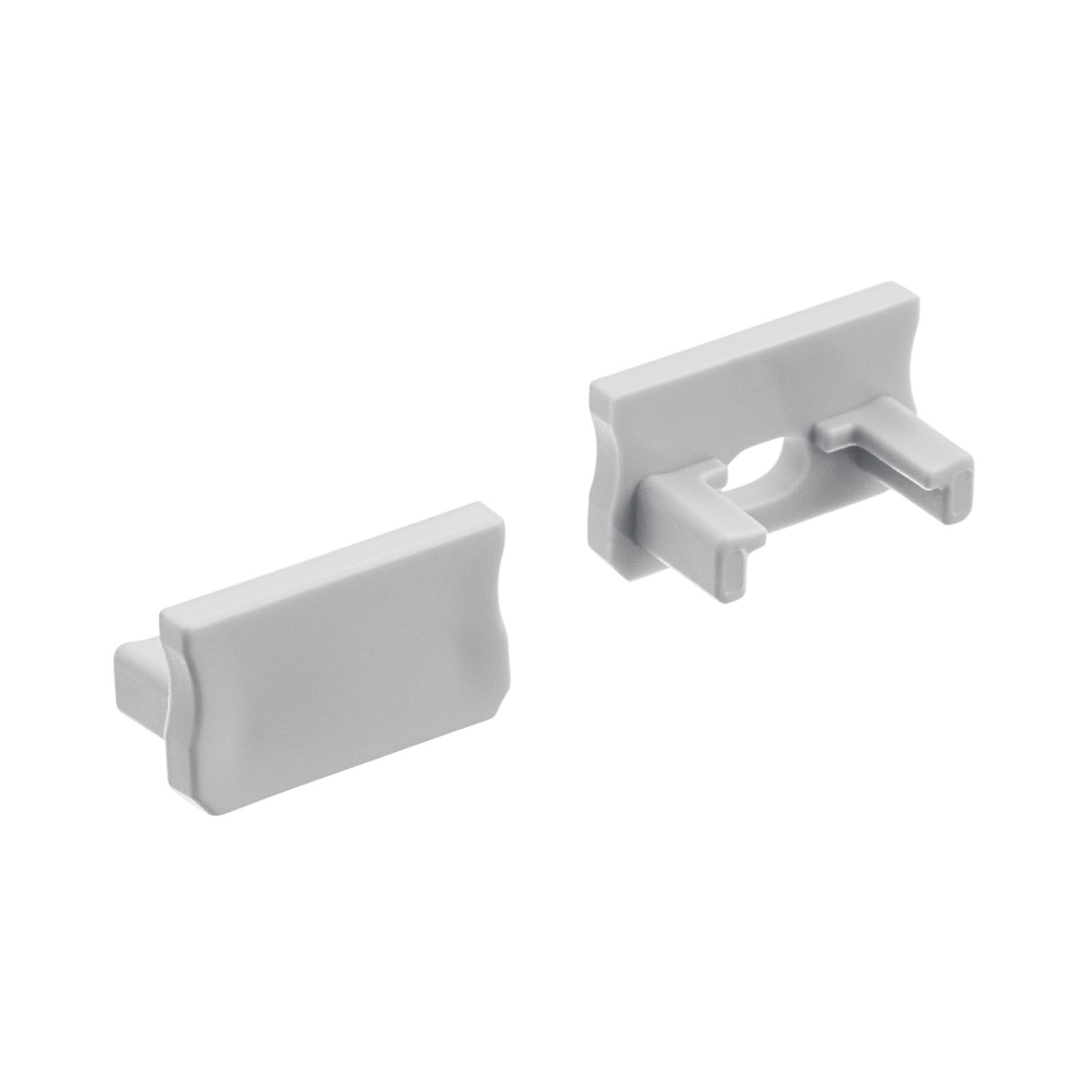 These plastic end caps are designed specifically for the TE Standard Series - Standard Depth Surface Channel with a standard lens. 10 end caps come in a pack - 5 of which feature a convenient hole for wiring. The remaining 5 are solid to cap the non-wired end of the channel.