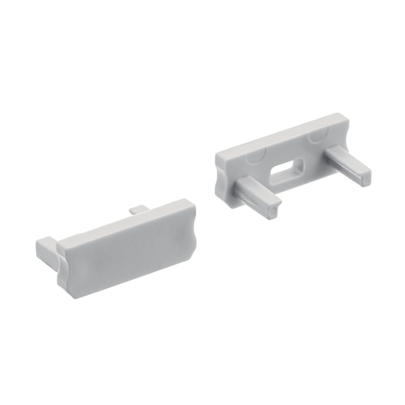 These plastic end caps are designed specifically for the TE Standard Series - Shallow Well Surface Channel with a standard lens. 10 end caps come in a pack - 5 of which feature a convenient hole for wiring. The remaining 5 are solid to cap the non-wired end of the channel.