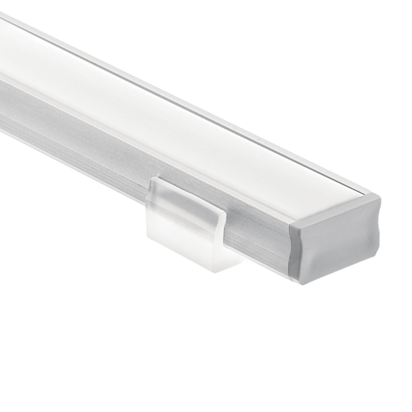 1TEK1STSF2SIL 783927559362 Mount LED tape light to surfaces like shelves and cabinets with the TE Standard  Series aluminum extruded channel kit. The kit comes equipped with 2 feet of channel and white opaque lens, as well as coordinating end caps and mounting clips. The standard depth of the channel offers a light distribution that is gently diffused. Simply add the Kichler LED Tape, Power Supply and accessories best suited for your installation.