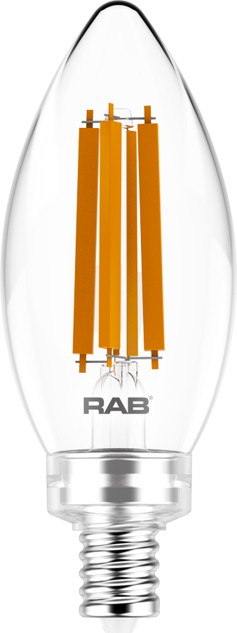 Filament Ba11 5.5W,60 EQ, 500Lm E12, 90CRI, 2700k, Dimmable, Clear