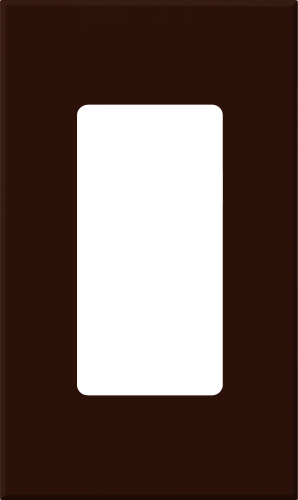 Single-gang Nova T wallplate, one gang for 1 Architectural accessory in brown