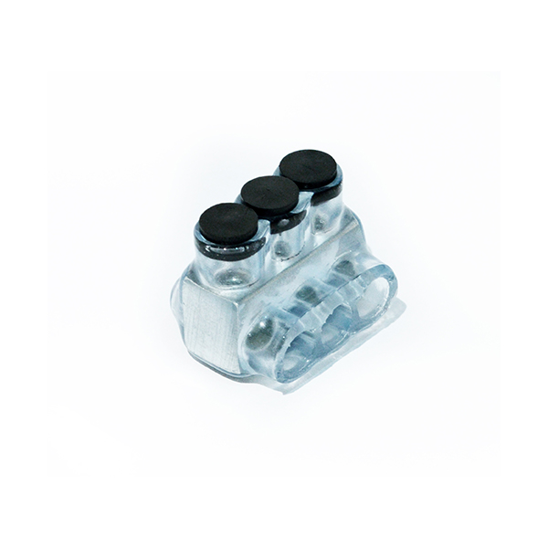 3 Wire Polaris Vision Tap 4-14 AWG Insulated Multi-Cable Connector Blocks Polaris Vision Tap Connectors are suitable for connecting three wires. Wire entry ports on one side only. Abrasion and chemical resistant. Will not support combustion. Cold temperature rated to -45 degrees Celsius. Dual rated for use with copper and/or aluminum cables. 600 volts. Not recommended for fine-stranded, flexible wire (see Polaris Grey Series).