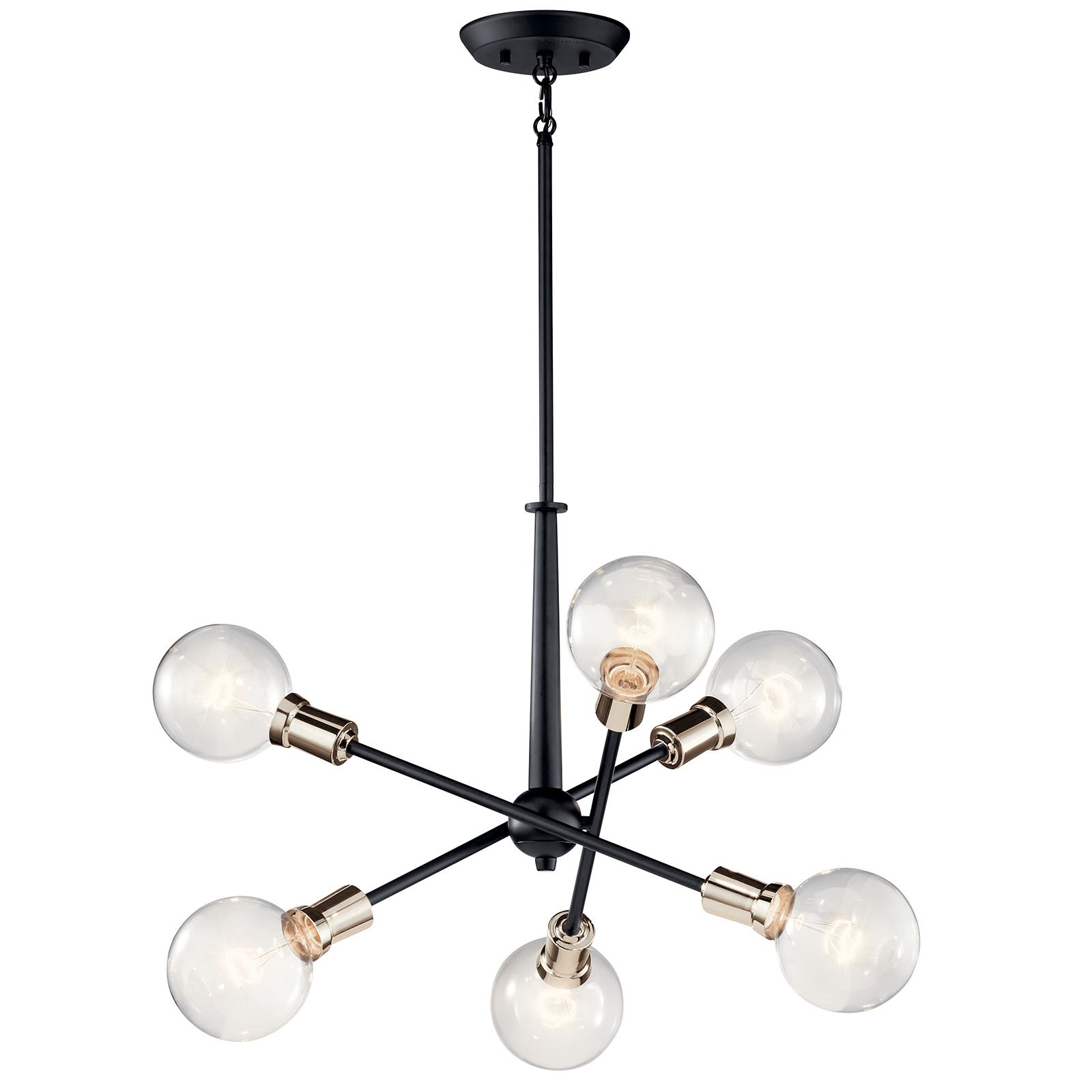 Product image for Kichler 43095BK Armstrong 6 Light Chandelier Black