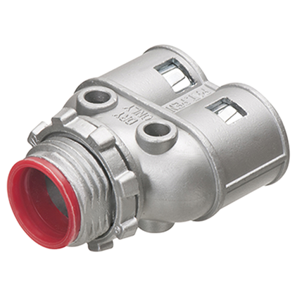 Product image for Arlington 3838A 1/2" Snap²It Insulated Duplex Connector w/ Locknut, Flex/AC/MC, .405 to .612