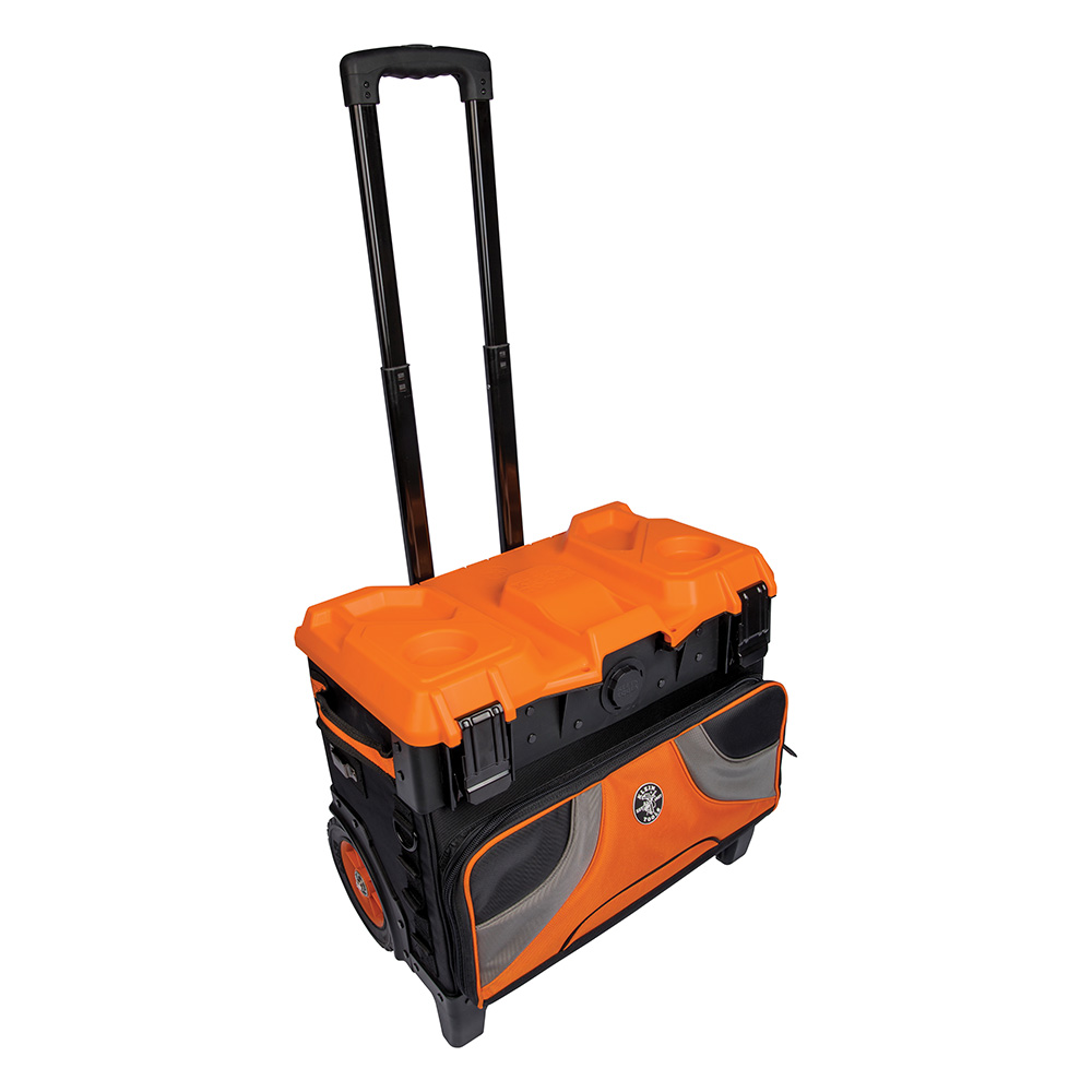 Tradesman Pro™ Tool Master Rolling Tool Bag, 19 Pockets, 22-Inch, Rolling Tool Bag's rugged 8-Inch (203.2 mm) wheels provide high clearance to easily roll over rough terrain