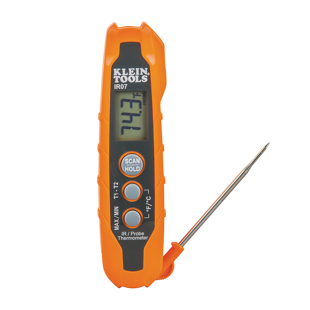 Dual IR/Probe Thermometer, Capable of measuring temperature from -40 to 572 Degrees Fahrenheit (-40 to 300 Degrees Celsius)