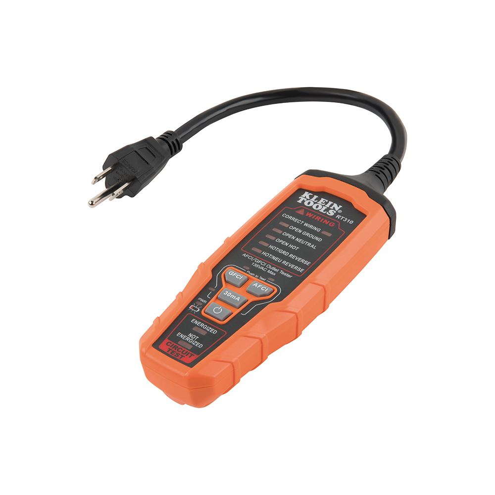 AFCI /GFCI Outlet Tester, GFCI Tester detects the most common wiring faults in standard, AFCI, and GFCI electrical outlets