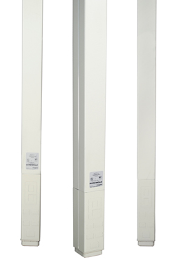 Tele Power Pole Blank Steel White 12ft.Dimensions: 141.00 x 2.30 x 2.25