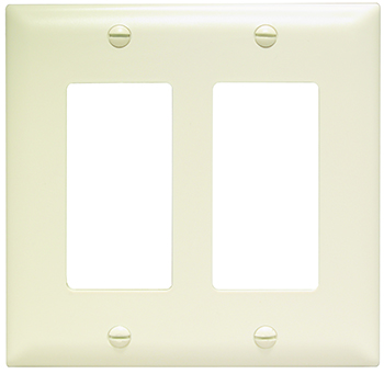 Trademaster Plate 2gang 2 Decorator Light Almond