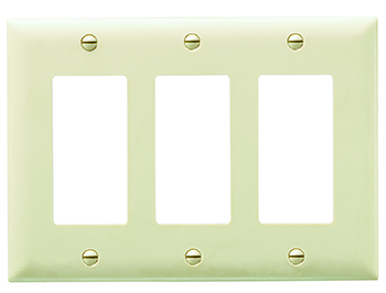 Trademaster Plate 3gang 3 Decorator Light Almond