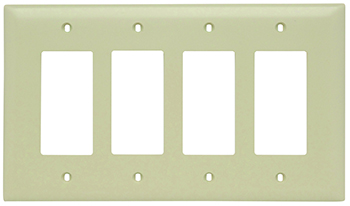 Trademaster Plate 4gang 4 Decorator Light Almond