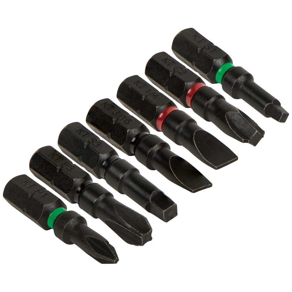 Pro Impact Power Bits, Assorted 7-Pack, Longer pro impact power bits are designed to reach easily into boxes and panels