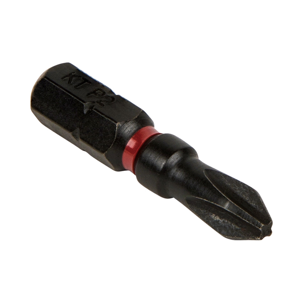 Pro Impact Power Bits, 5-pack #2 Phillips, Longer pro impact power bits are designed to reach easily into boxes and panels