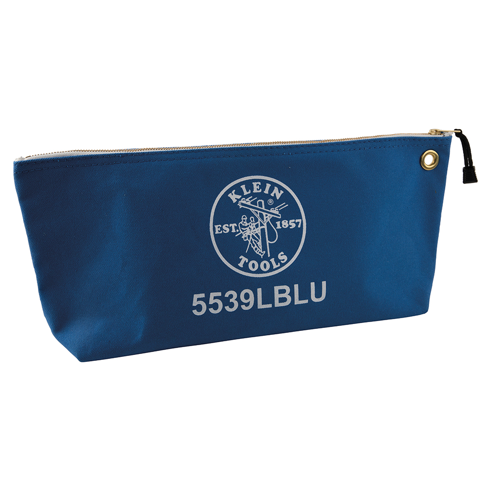 Zipper Bag, Large Canvas Tool Pouch, 18-Inch, Blue, Tool Pouch provides convenient storage for large hand tools and materials