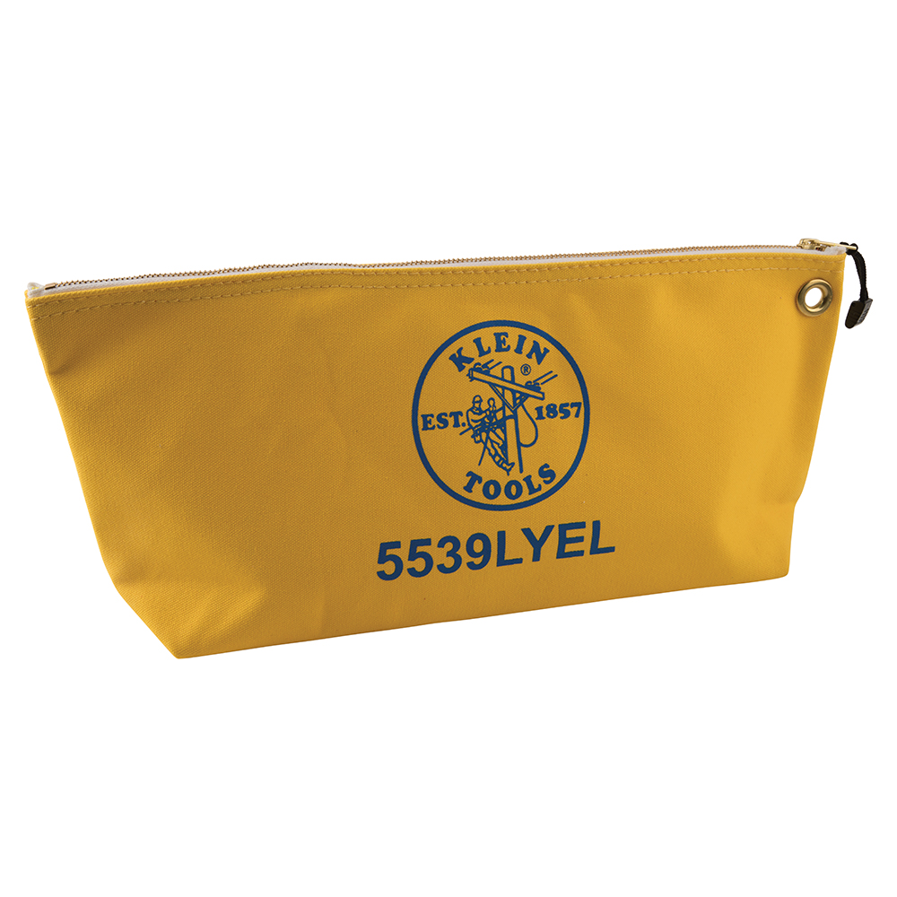 Zipper Bag, Large Canvas Tool Pouch, 18-Inch, Yellow, Tool Pouch provides convenient storage for large hand tools and materials