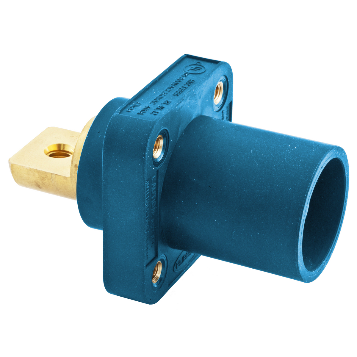 Hubbell Wiring Device Kellems, Heavy Duty Products, Single Pole Devices,Industrial Grade, Male Bus Receptacle, 300/400A 250V DC/600V AC, SingleConductor, Blue